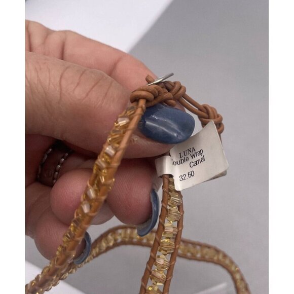 Luna Norte Double Wrap Beaded Bracelet Brown - Picture 4 of 4